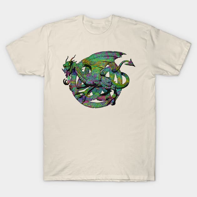 Rainbow Dragon T-Shirt by MichaelaGrove